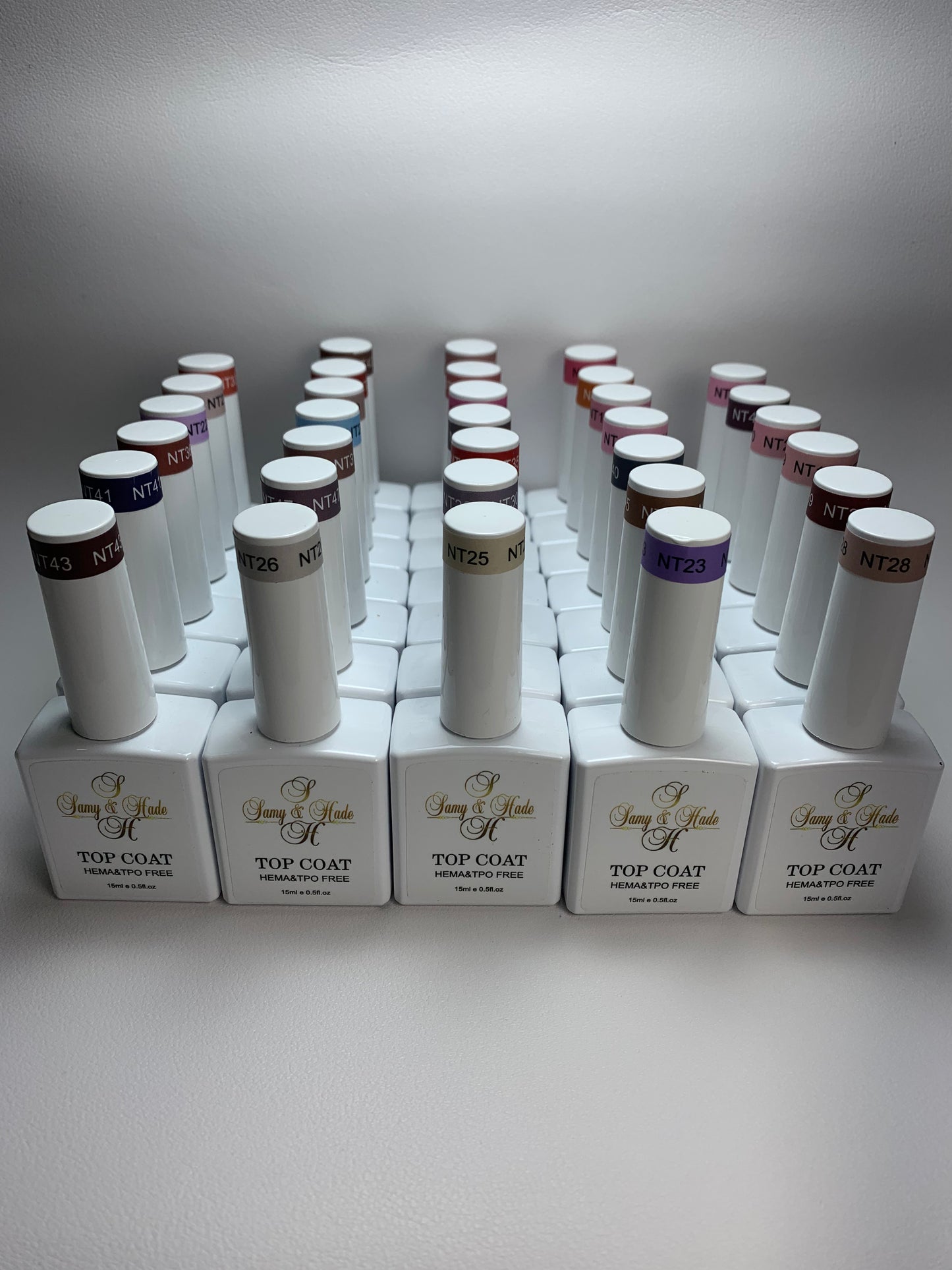 Top coat color colección 15ml (Hema & TPO FREE ) 34 colores