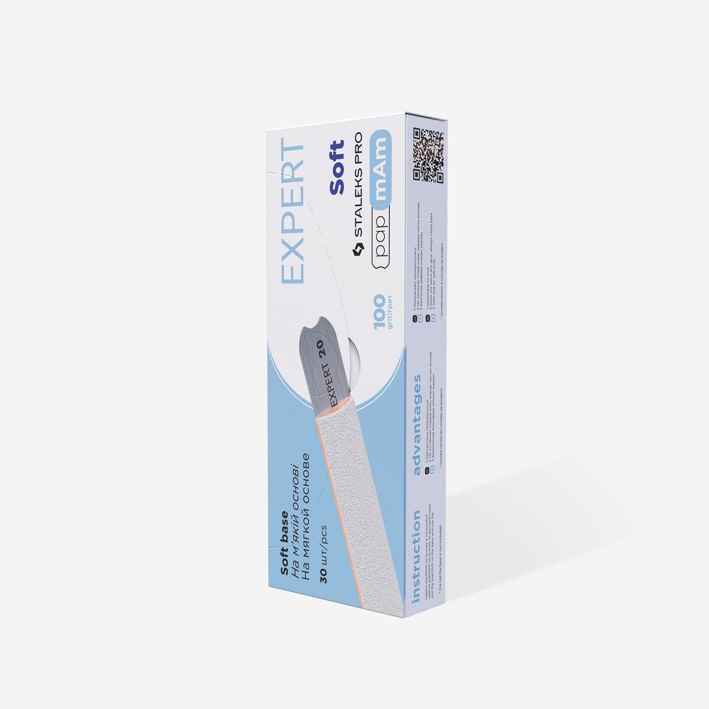 White Disposable PapmAm Files (With Soft Foam Layer) EXPERT 20 (25 Units) Código: DFCE-20-100/25w