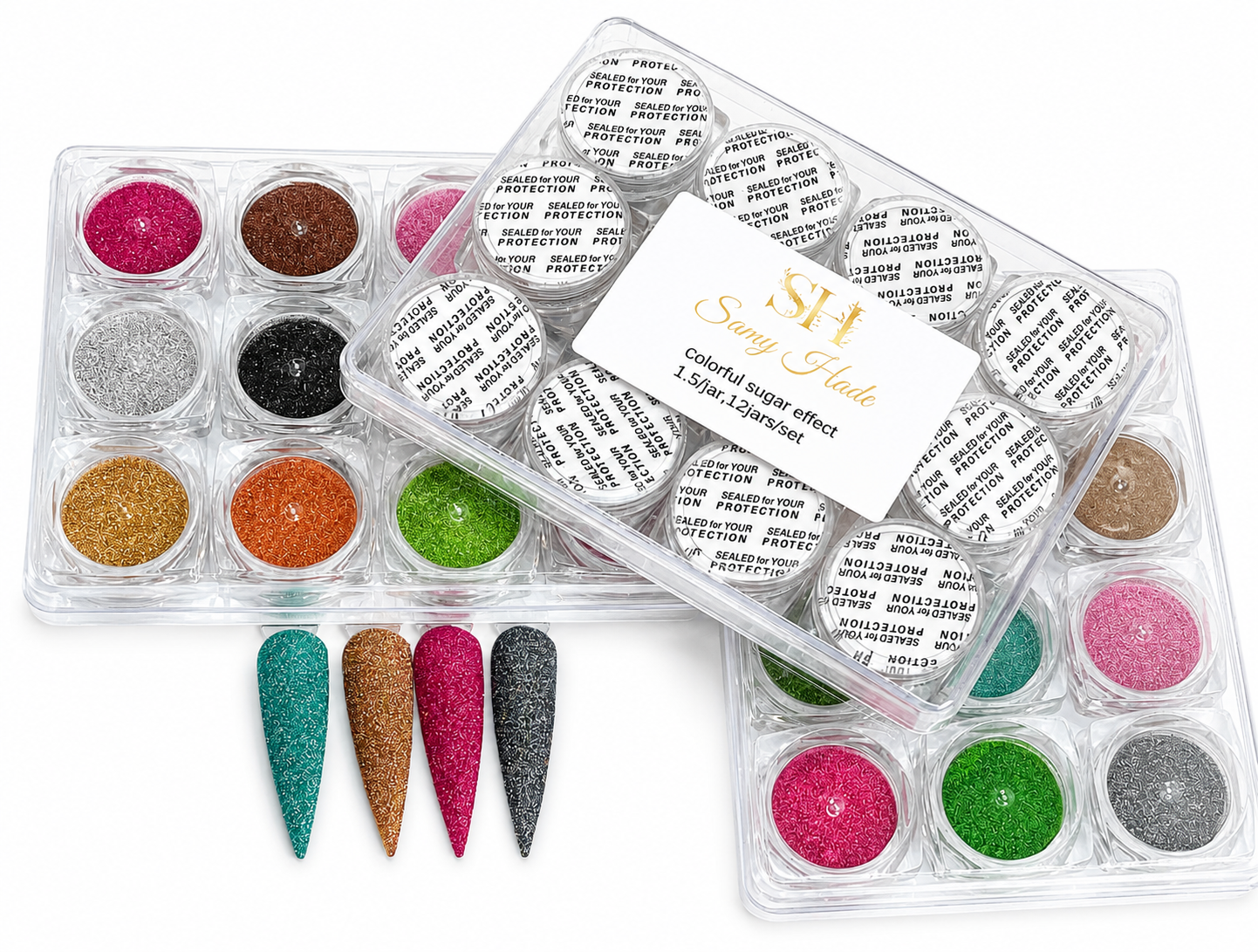 Colorful sugar effect 1.5jar,12jars/set