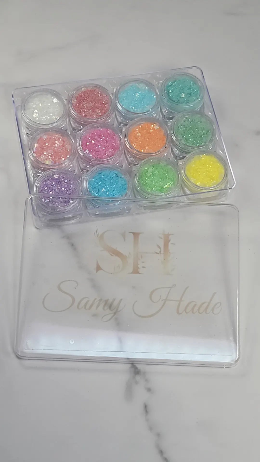 Set glitter pastel 1.5 12 jar/set