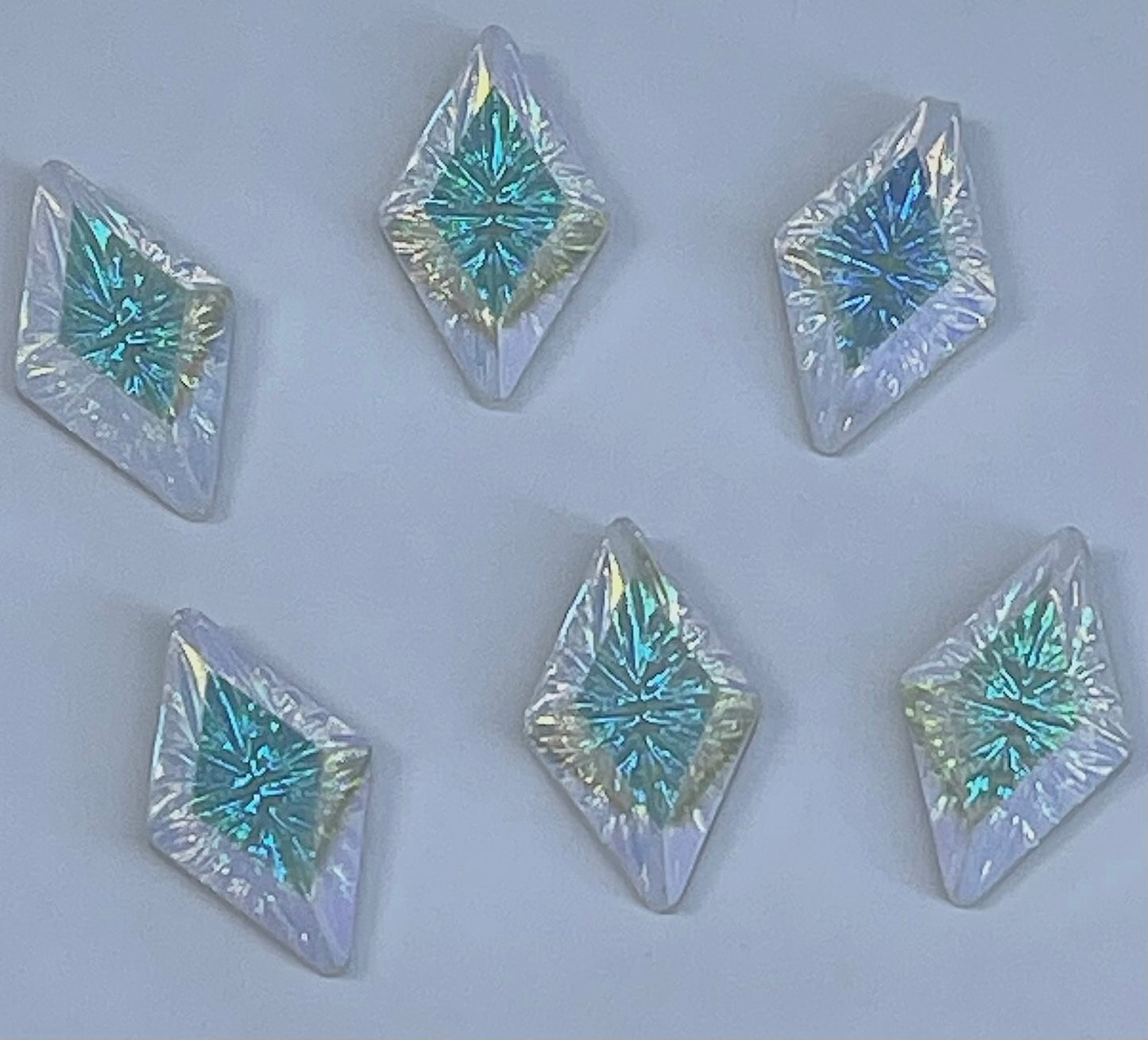 Crystals Ab color Diamond shape 6 PCso