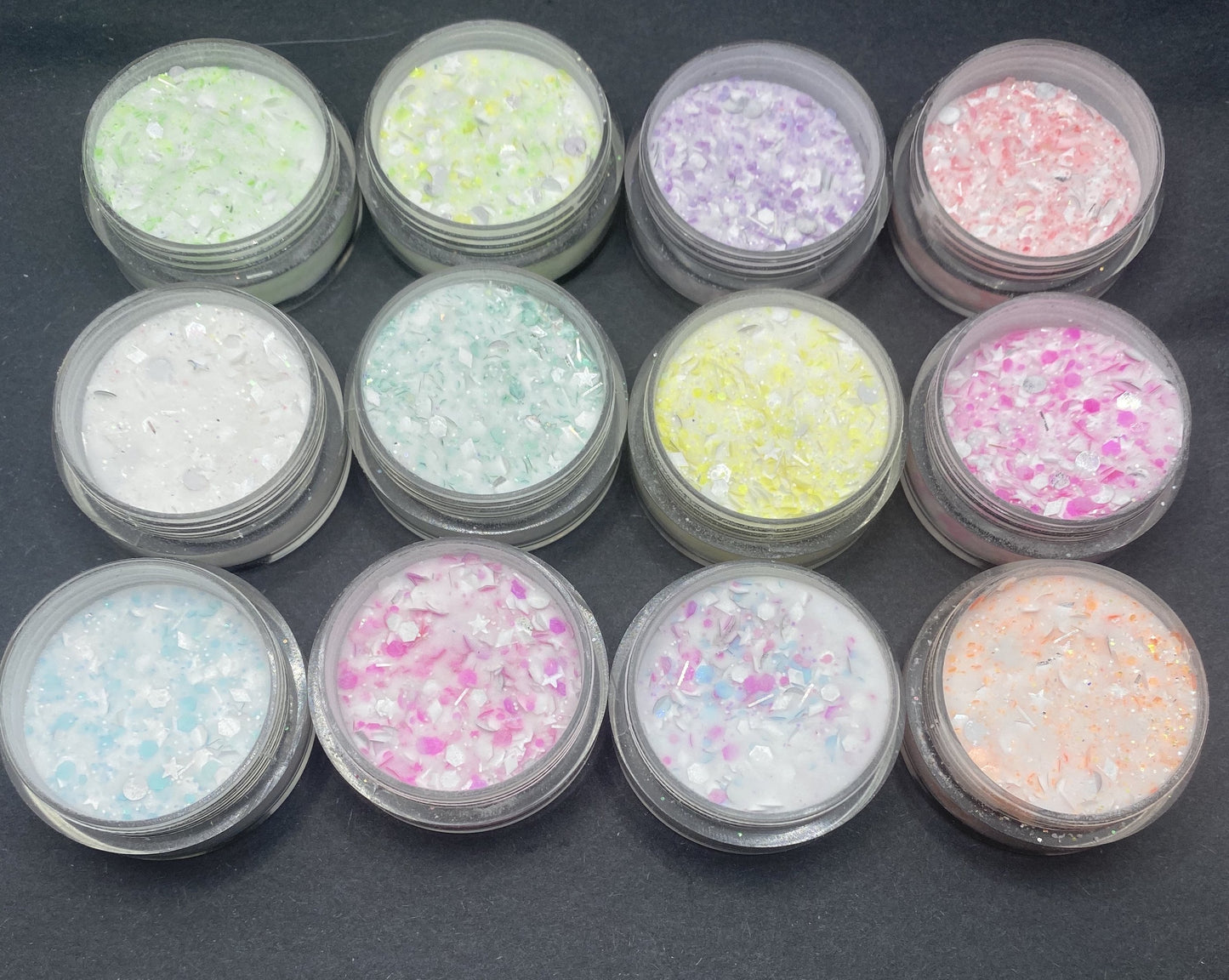 Glitter candy colección 12 colores