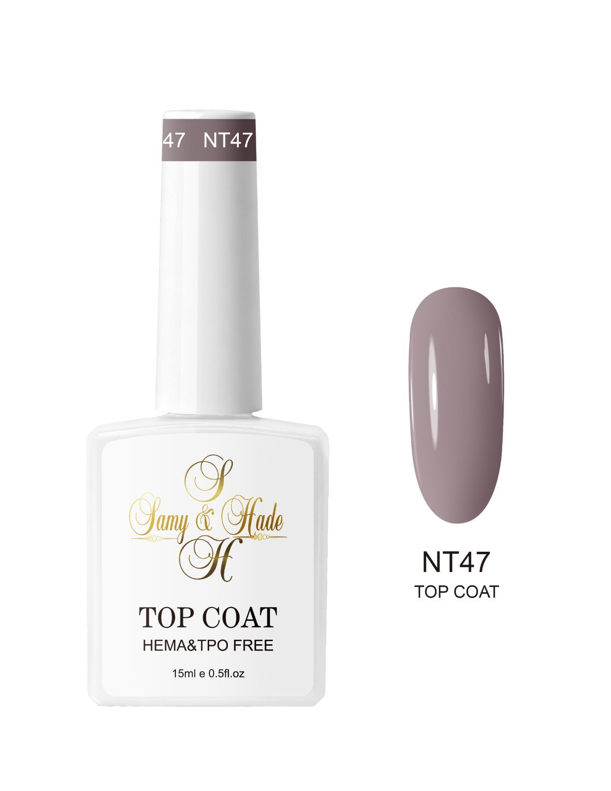 Top coat color colección 15ml  (Hema & TPO FREE ) 34 colores