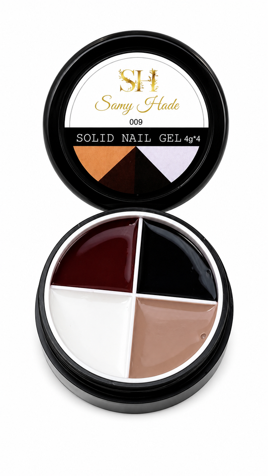 Solid nail gel 4g  ( 4 colors cada embace ) lo
