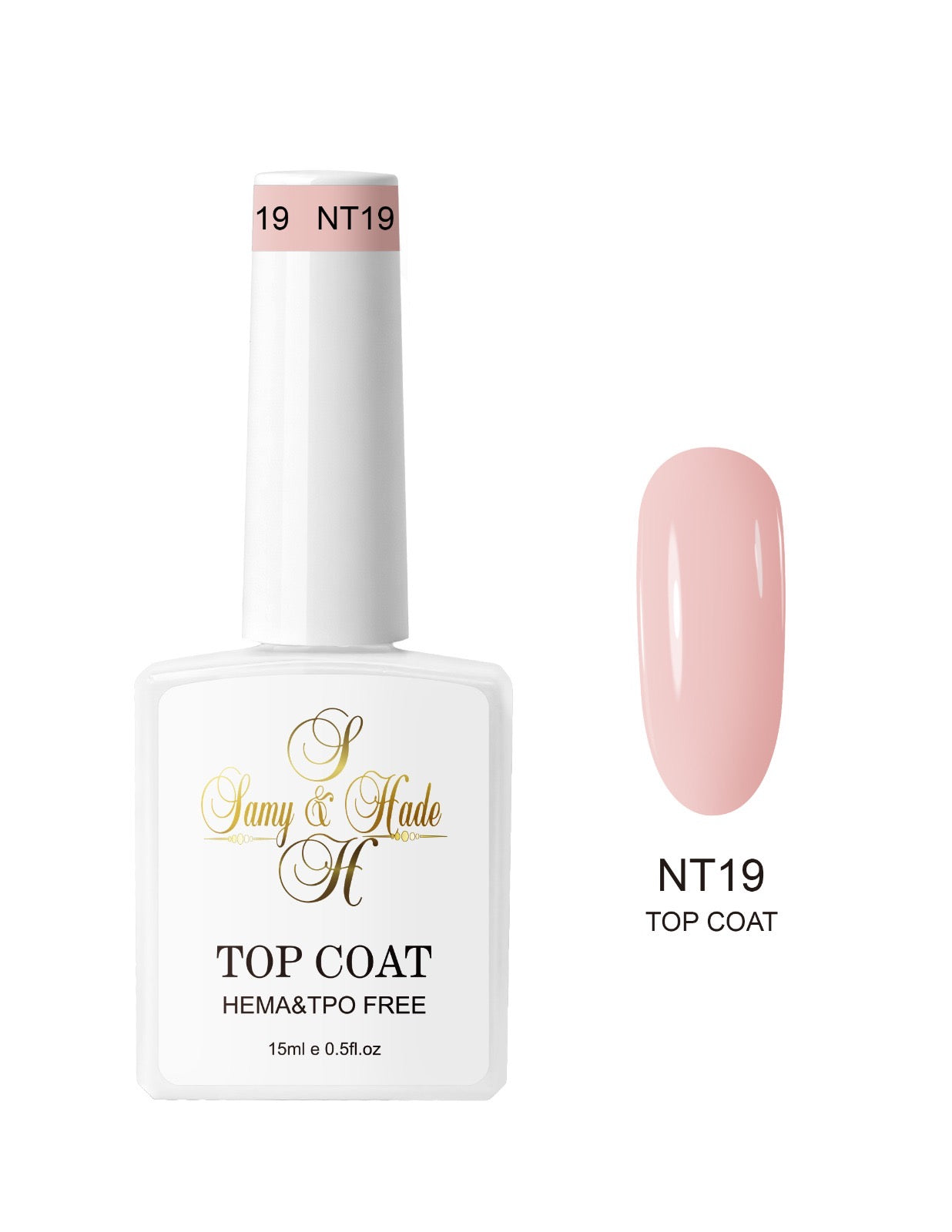 Top coat color colección 15ml  (Hema & TPO FREE ) 34 colores
