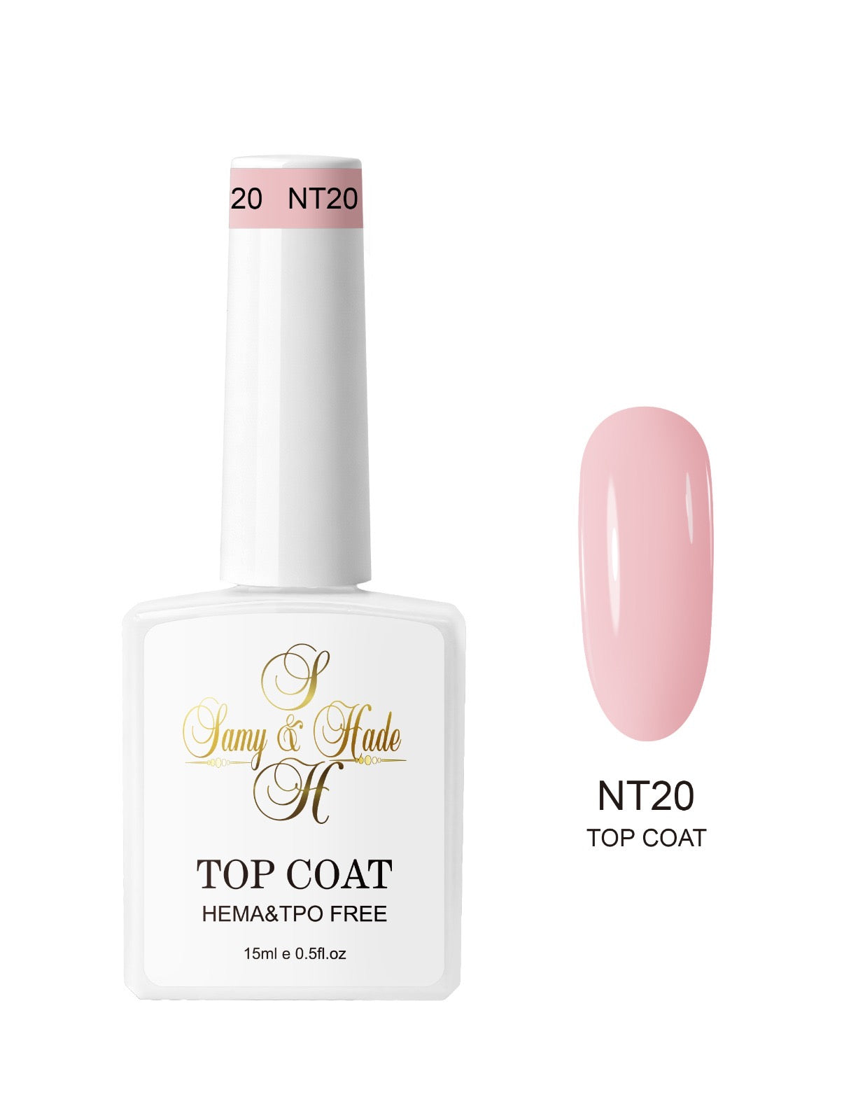 Top coat color colección 15ml  (Hema & TPO FREE ) 34 colores
