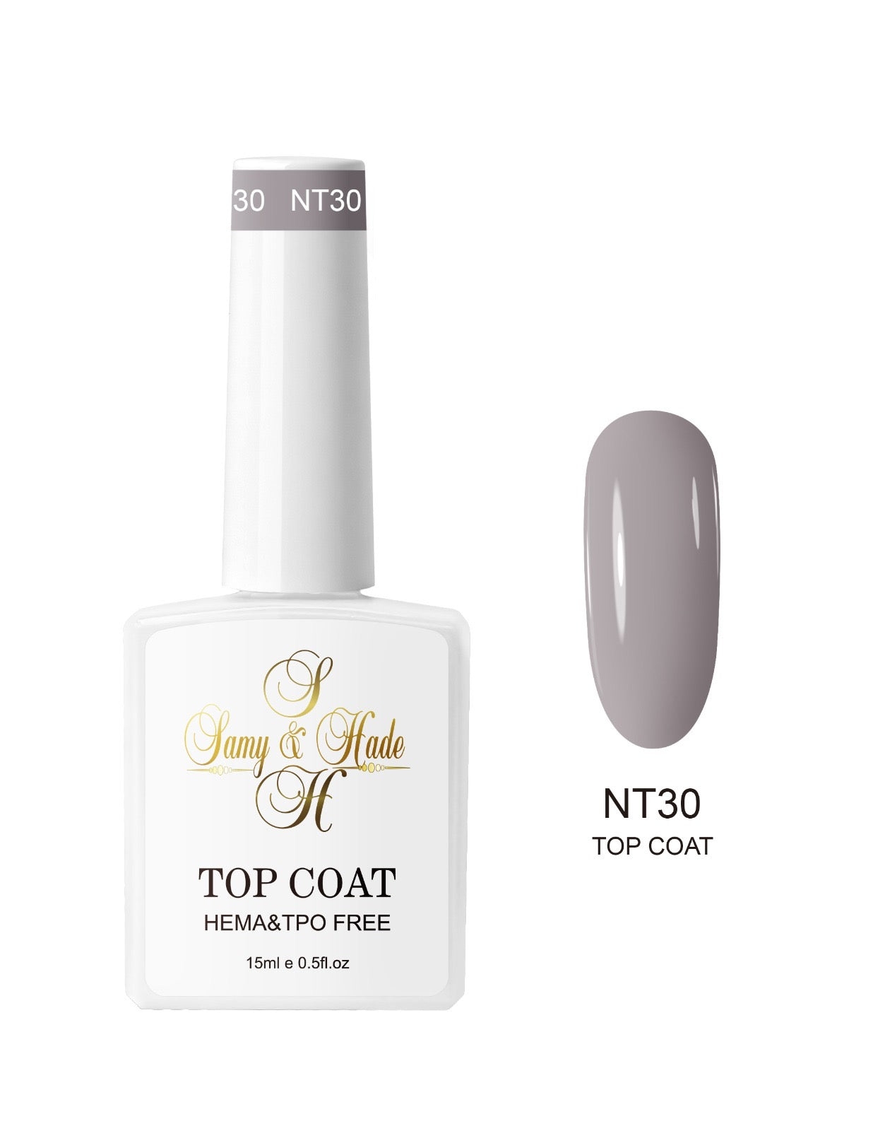 Top coat color colección 15ml  (Hema & TPO FREE ) 34 colores