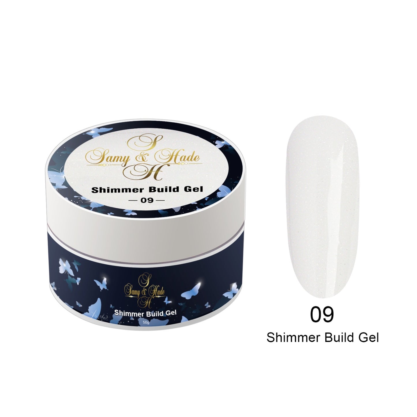 Shimmer build gel colección 50g 9 colores