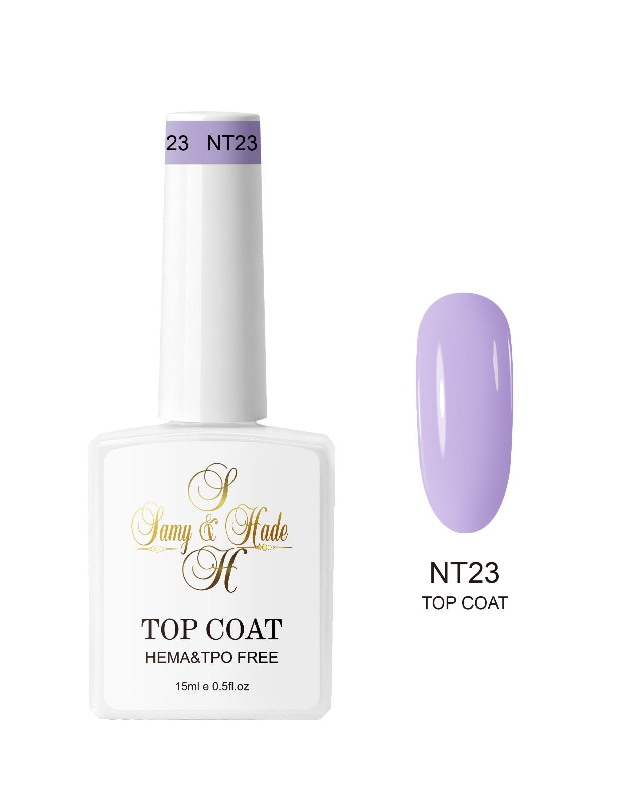 Top coat color colección 15ml  (Hema & TPO FREE ) 34 colores
