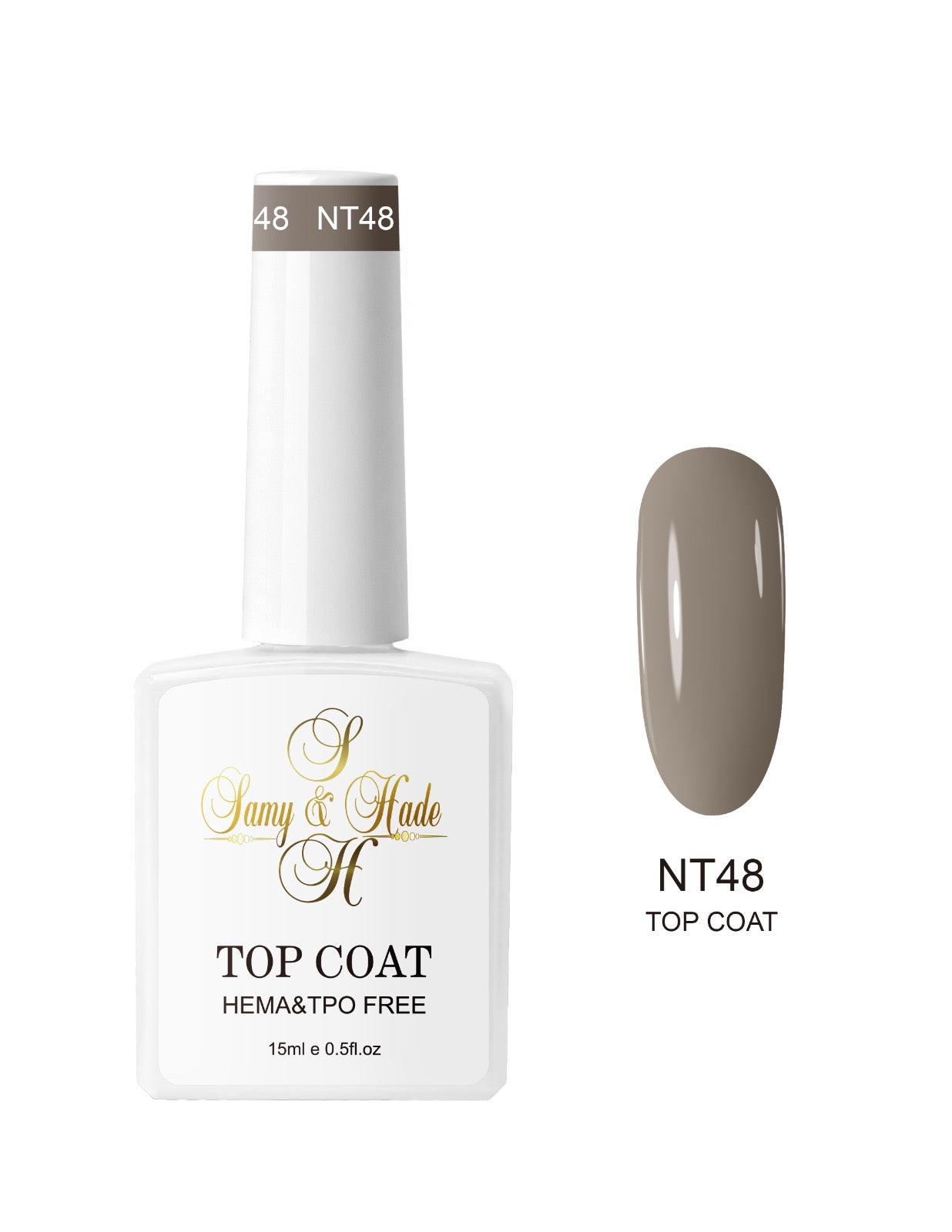 Top coat color colección 15ml  (Hema & TPO FREE ) 34 colores