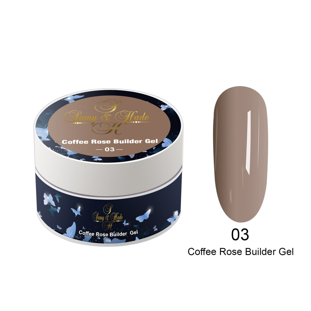 builder gel coffee  rose