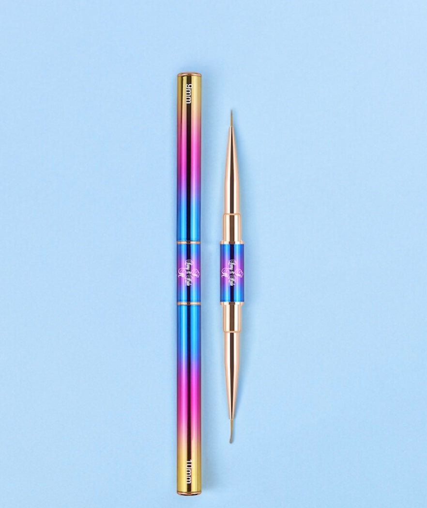 Double Liner Brush 9mm+ 10mm (blue & pink &Gold)