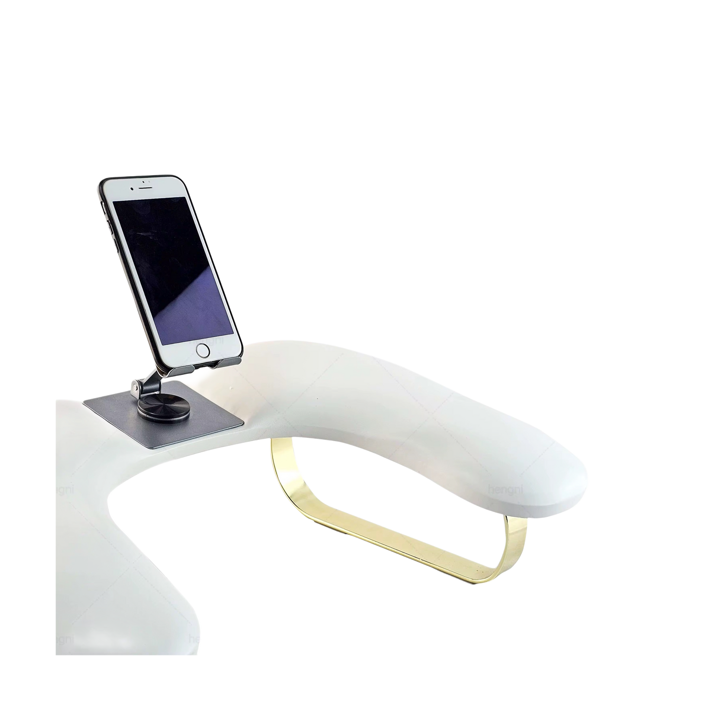 Reposabrazos con soporte de teléfono gold & silver