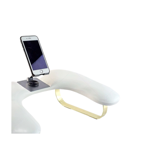 Reposabrazos con soporte de teléfono gold & silver