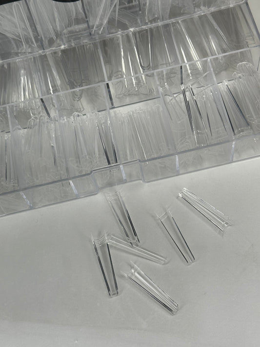 Coffin Clear Nail Tips XXL 480