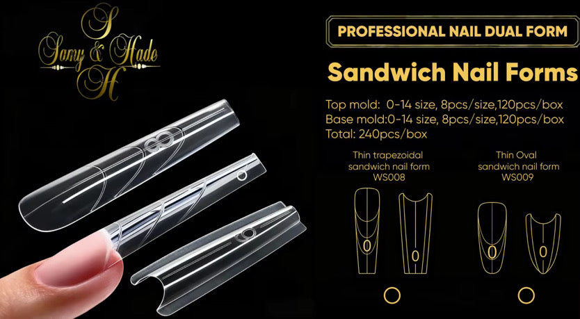 Sandwich Nail Forms Almond