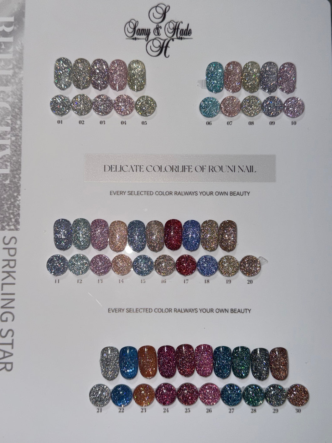 Colección Reflective gel 30 pcs