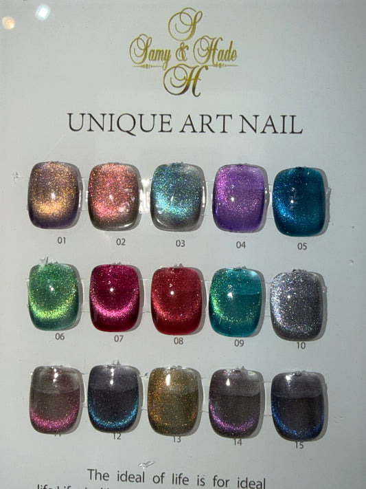 Cat eye nails 15ml colección 15color