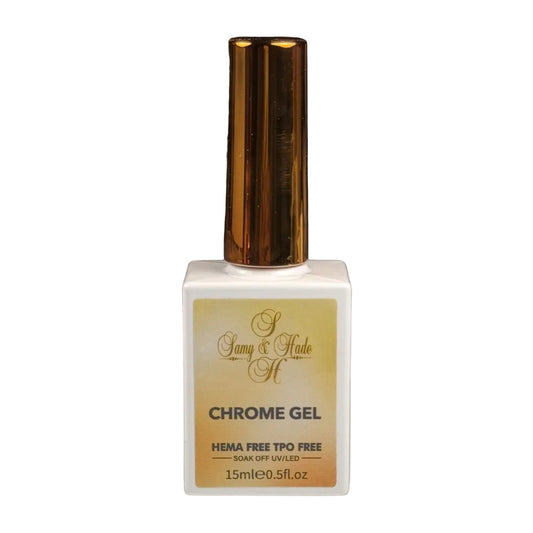 CHROME GEL
HEMA FREE TPO FREE
- SOAK OFF UV/LED —
15mle0.5fl.oz