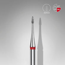 Load image into Gallery viewer, Fresa Diamante Mini Llama Roja EXPERT, Diámetro De 1 Mm / Parte De Trabajo De 3 Mm
