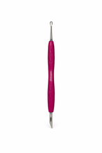 Load image into Gallery viewer, Manicure pusher  with pink silicone handle (straight flat and loop pusher)
