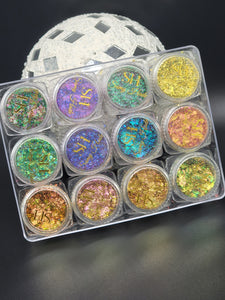 Holorainbow Flakes 12 small jars encapsulate serie #1 lo