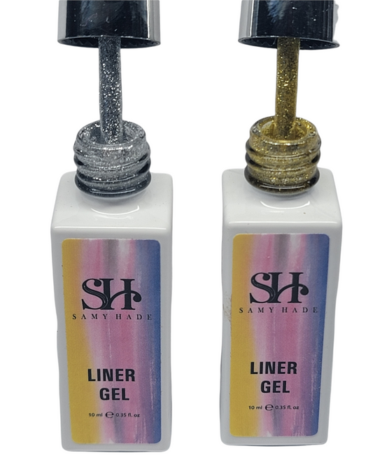 Nail Gel Art Gold & silver 2 psc