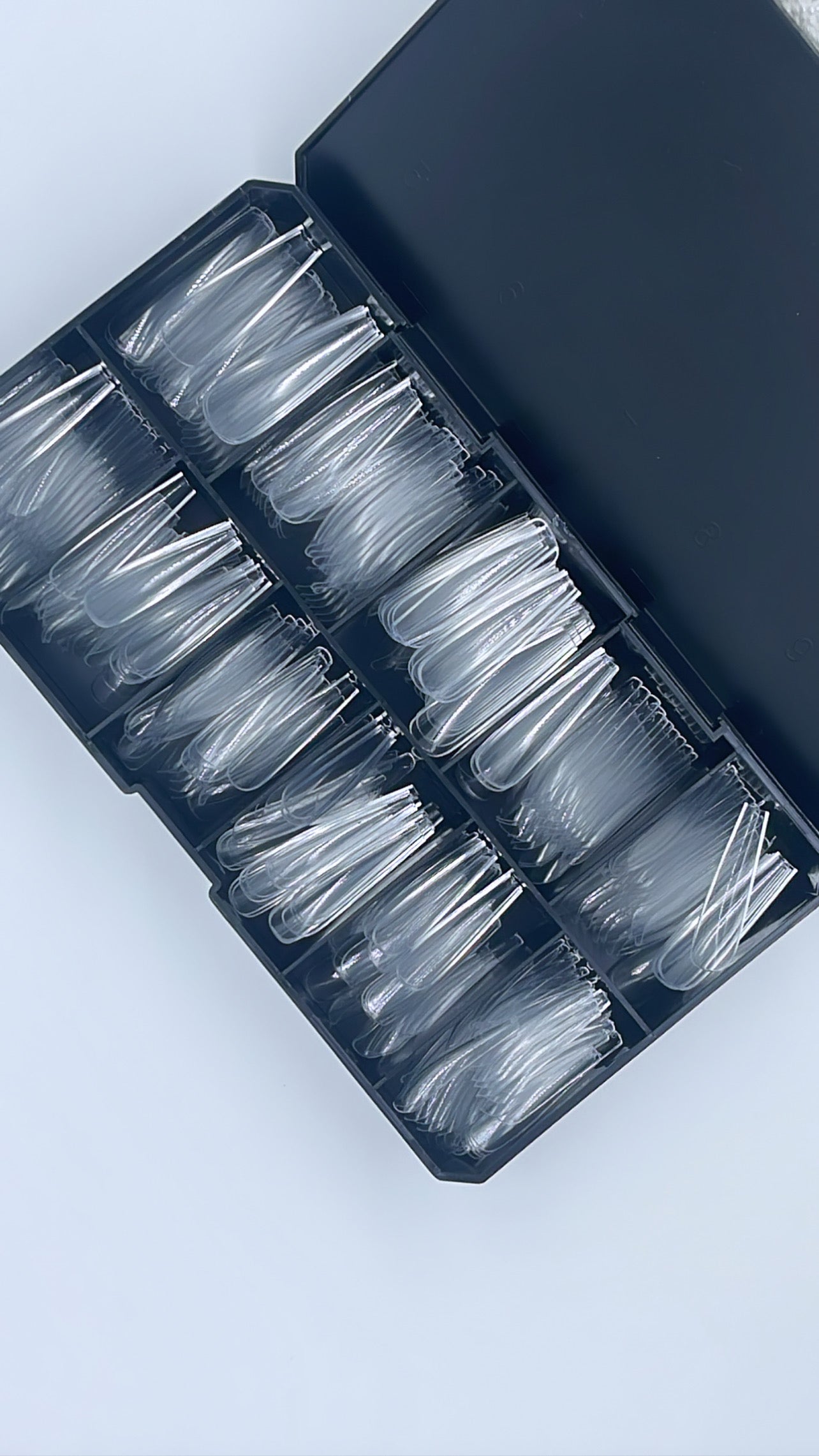 Sof gel tips coffin xl full cover clear 360 pcs