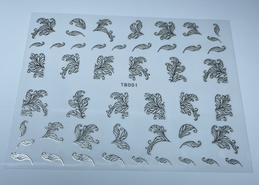 Sticker gold & silver 2pcs