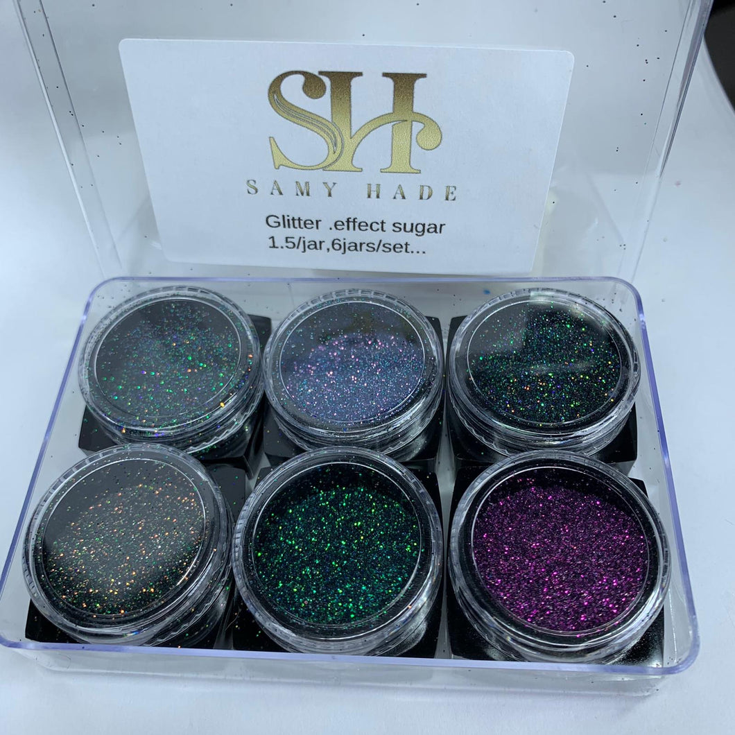 Glitter effect sugar