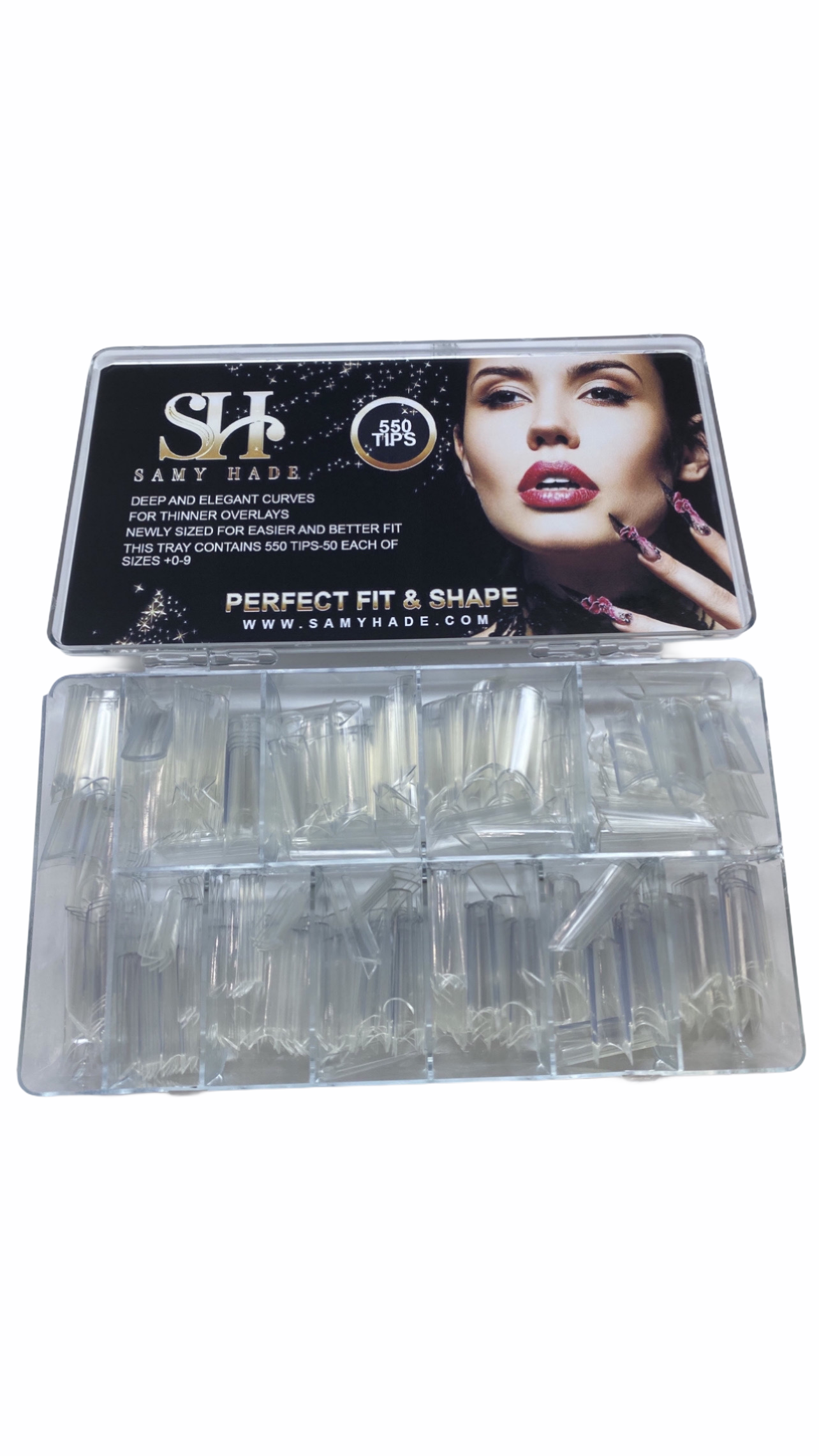Square nail tips 550 pc clear