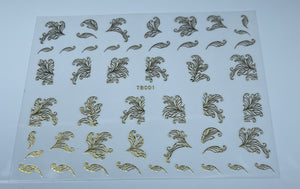 Sticker gold & silver 2pcs