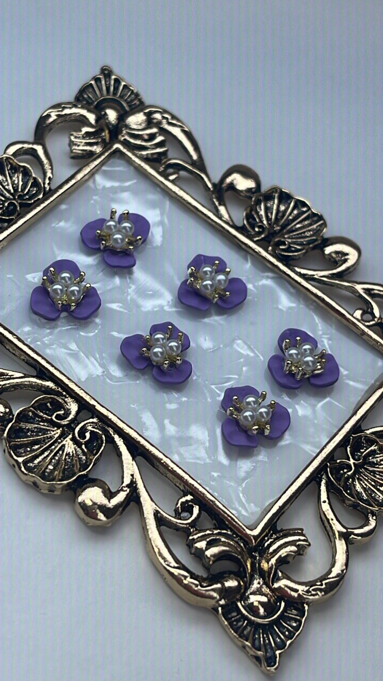 Flowers resins 6pcs