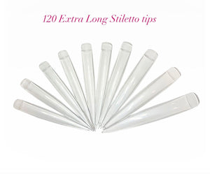 Extra Long Clear Nail Tips 1 package 12tips