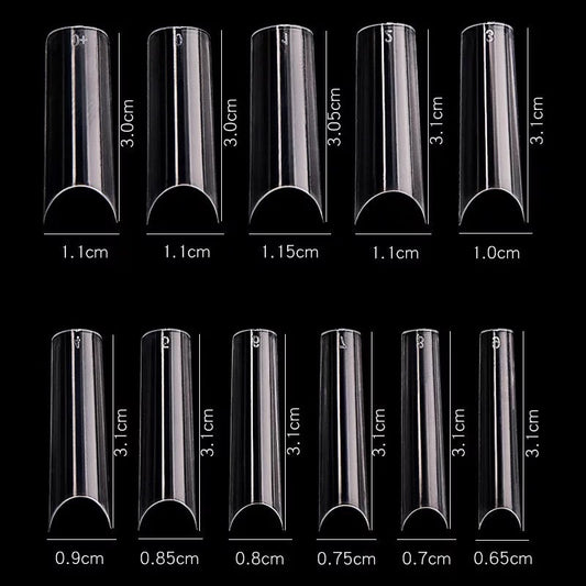 Square nail tips 550 pc clear