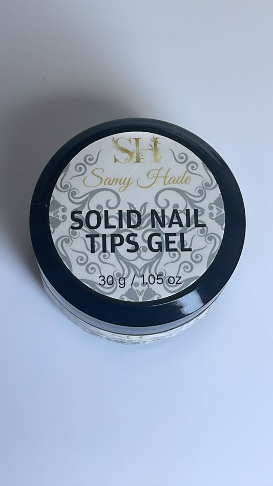 Solid nail tips gel