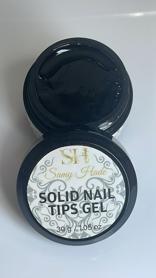Solid nail tips gel