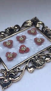 Flowers resins 6pcs