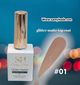 Glitter matte top coat #01 15ml