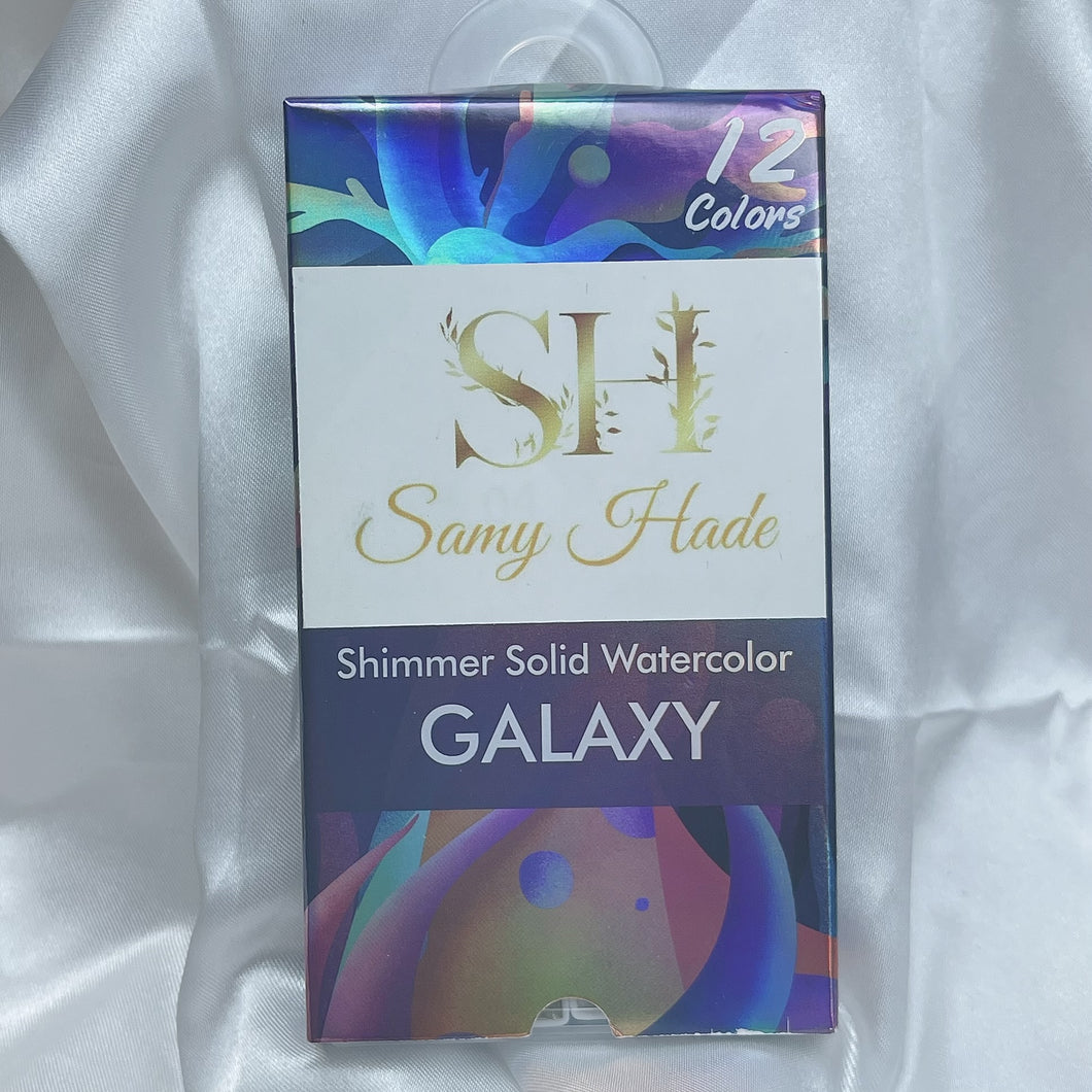 Shimmer solid watercolor galaxy