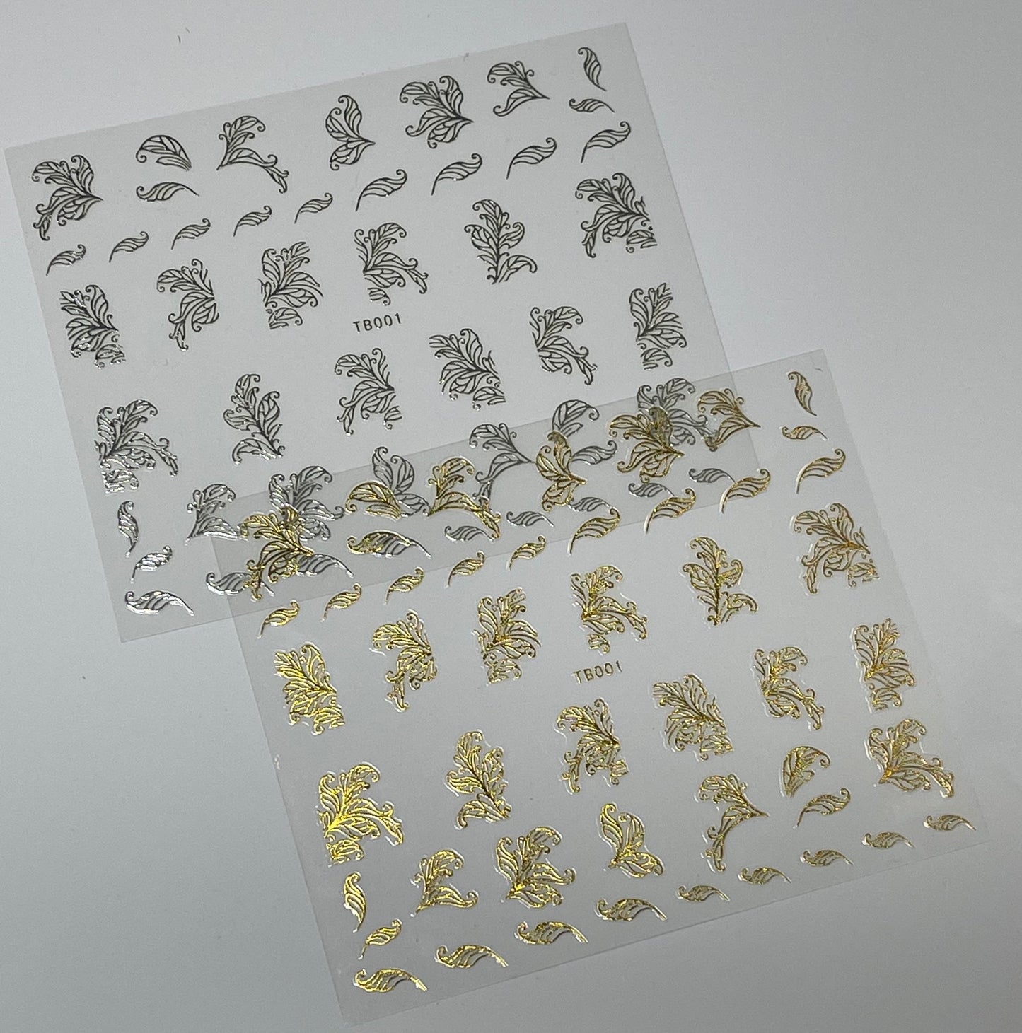Sticker gold & silver 2pcs