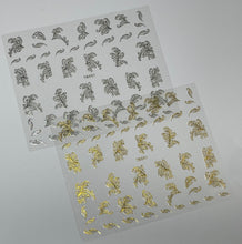 Load image into Gallery viewer, Sticker gold &amp; silver 2pcs
