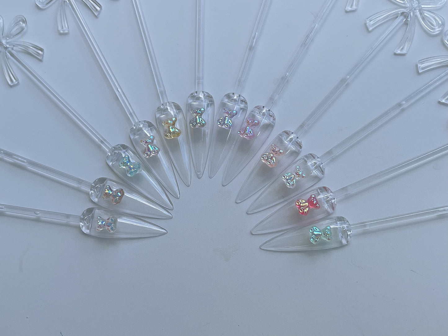 teddy bears for nail decorations 6mm 24 pcs